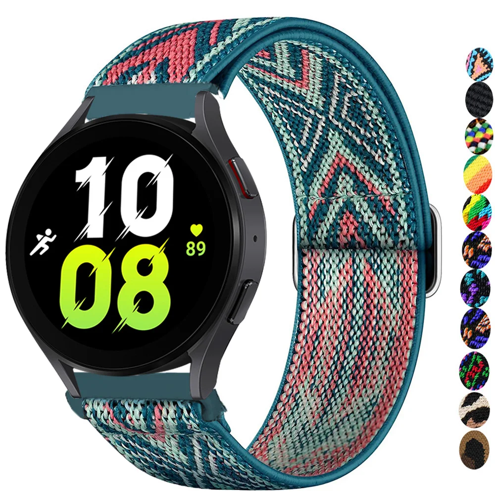 20mm/22mm Strap Für Samsung Galaxy uhr 4/klassische 3/Aktive 2/46mm/42mm Einstellbare Elastische Nylon armband Huawei GT/2E/Pro band Image