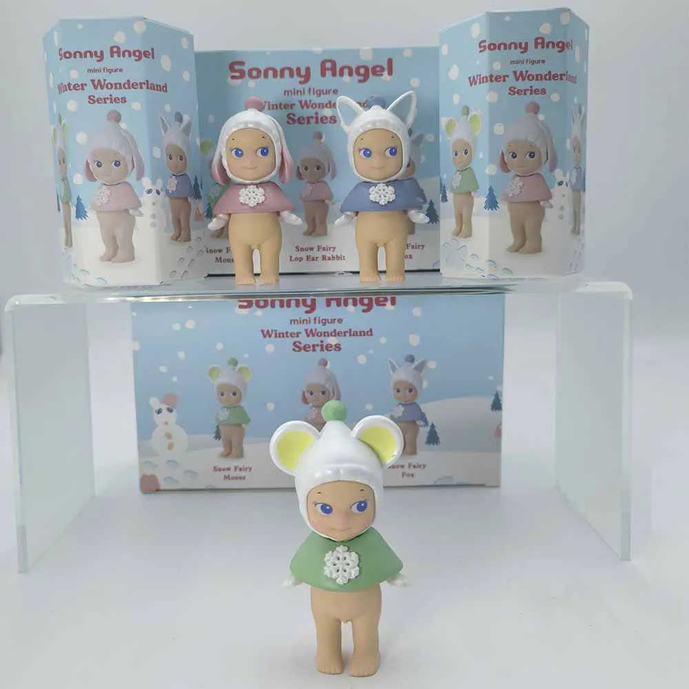 Sonny Angel Winter Wonderland Series Hand-Operated Blind Box Car Decoration Action Figure Childrens Christmas Gift Toys