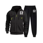 Tuta da uomo Jogging Felpe con zip Felpe di qualità quotidiana Cappotto sportivo a maniche lunghe da uomo Pantaloni sportivi casual Vendite calde di moda
