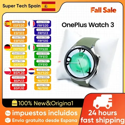 Neue OnePlus Watch 3 Global Version Smartwatch 1,50 Zoll LTPO AMOLED Display 32 GB Speicher Snapdragon W5 Wear OS von Google