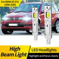 2PCS Per BMW X5 E53 1998 1999 2000-2006 20000LM Canbus H1 Auto LED Faro Auto Abbagliante Lampada LED Lampadine 6500K Bianco 12V 24W