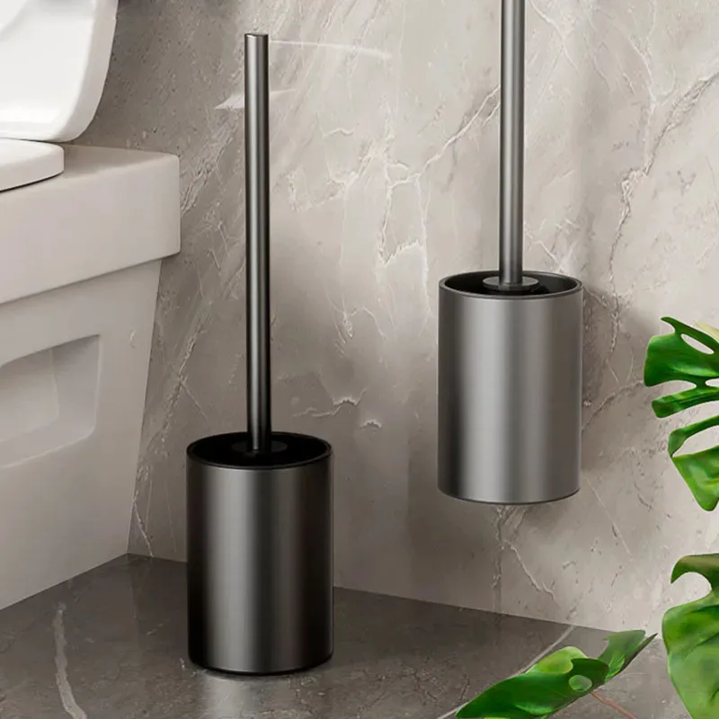 Bad Wc Pinsel Halter Reinigung Werkzeuge Raum Aluminium Wand Montiert Kein Bohrer Vertikale Wc Pinsel Bad Zubehör