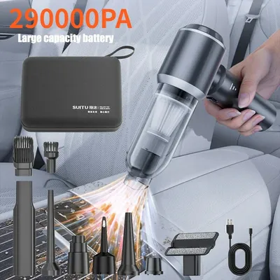 Auto-Staubsauger, leistungsstarker, tragbarer, kabelloser, bürstenloser Motor, Reinigungsmaschine, leistungsstarker Luftstaubsauger für Haushaltsgeräte Image