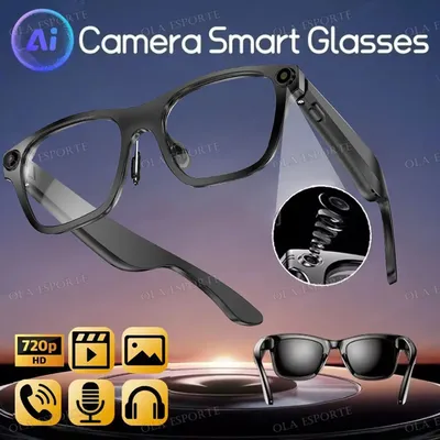 AI Smart Gläser Für Männer HD 1080P Kamera Polarisierte Sonnenbrille Kamera Video Recorder Sicherheit Sport DVR Überwachung Camcorder