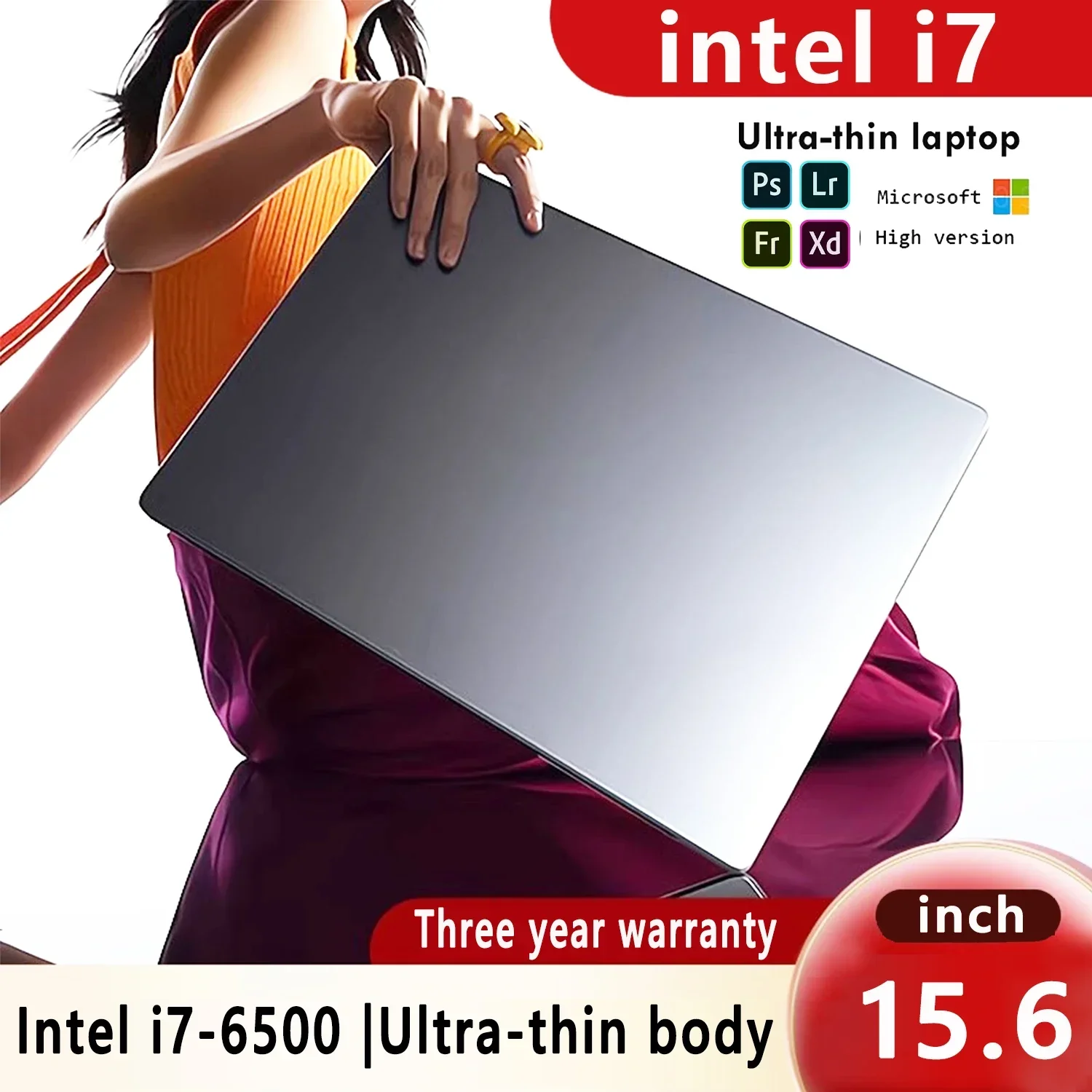 15.6 "ordinateur portable Intel Celeron i7-6500 ordinateur portable gamer 32GB RAM 2 to SSD bureau étude PC ordinateur Windows11 1920*1080 résolution ordinateur portable