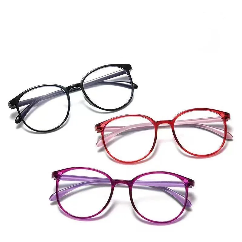Runde Lesebrille, hochauflösende Anti-Ermüdungs-Lesebrille, ultraleicht, modisch, spezielle Lesebrille für Computer, Bürodame Image