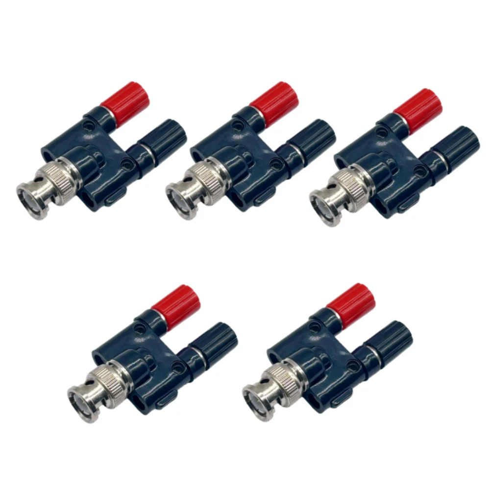 1/2/5Pcs BNC Buchse auf Zweireihige Bananen Stecker Adapter Stecker Oszilloskop Multimeter Sonde Werkzeug Zubehör 4mm Bananen Stecker Image