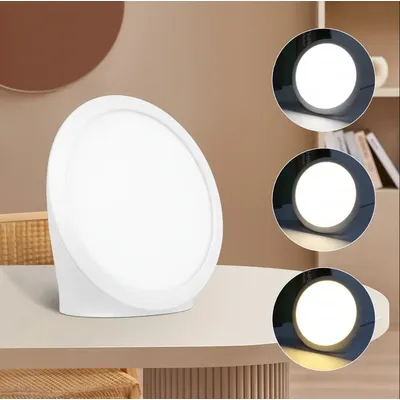 Daylight Lamp,10000 Lux Lamp, Portable Natural Sunlight Lamp with Memory Function,6 Timer Settings,Adjustable Brightness Level