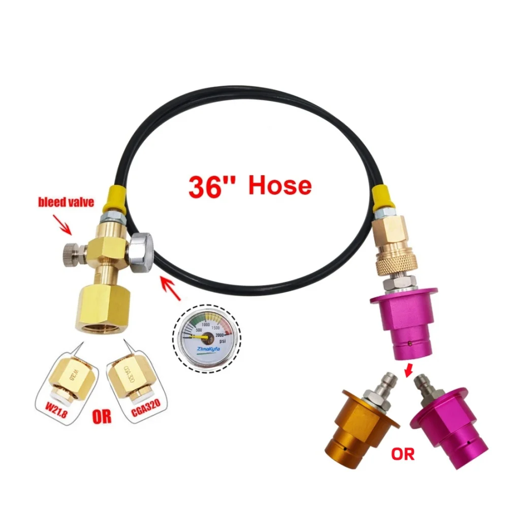 Neuer Soda Quick Connect Terra DUO Art-zu-externer CO2-Tankadapter mit 1,5 m oder 0,9 m Schlauchsatz, passend für Sodastream Image
