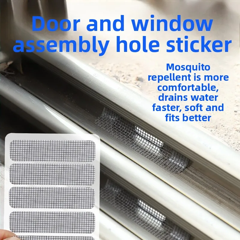 Entwässerungslöcher für Fenster und Türen, Mückenschutz, Moskitonetz, Fenstergitter-Patch, Reparatur, selbstklebend, Villa Hotel-Fenstergitter