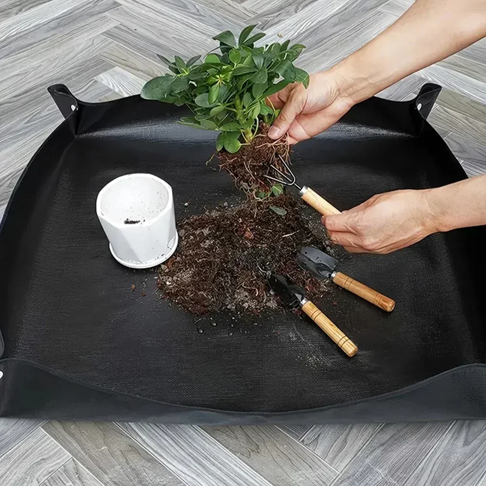 Garten pflanz matte 75 × 75cm Blumentopf Pflanze Umtopfen Matte wieder verwendbar faltbar Garten Transplantation matte Sukkulente Pflanze Pad Image