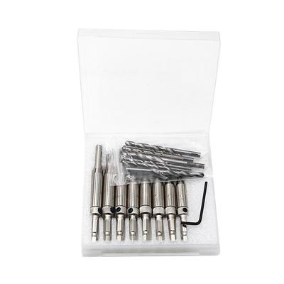 8pcs Door Lock Hinge Drill Bit Set With Twist Drill Plastic Box Self Centering Pilot Hole HSS Hex Shank Wood Tool Hole Saw DIY Wholesale Price