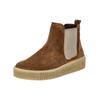 Plateaustiefelette GABOR "Gabor Stiefelette Veloursleder/Textil", Damen, Gr. 37, braun (cognac), Veloursleder, Textil, casual, Schuhe
