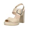 High-Heel-Sandalette NERO GIARDINI "Nero Giardini Sandalen Leder", Damen, Gr. 41, beige, Leder, elegant, Schuhe