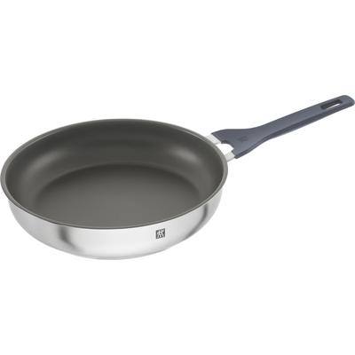 Bratpfanne ZWILLING "Simplify", grau (silberfarben, grau), Ø:28cm, Pfannen, Keramikbeschichtung, Stay-Cool-Griffe, Sandwichboden Image