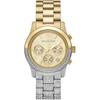 Chronograph MICHAEL KORS "RUNWAY", gold (silbergoldfarben), Armbanduhren, Damen, Quarzuhr, Armbanduhr, Damenuhr, Stoppfunktion, Edelstahlarmband