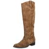 Bikerboots GABOR "Gabor Stiefel Veloursleder", Damen, Gr. 38, whisky, Veloursleder, casual, Schuhe