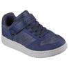 Sneaker SKECHERS "QUICK STREET", Kinder, Gr. 32, blau (navy), Textil, Lederimitat, casual, Schuhe, Retro Sneaker mit Klettverschluss, Größenschablone zum Download
