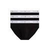 Slip "3P BRIEF DTM", Herren, Gr. XL (54), schwarz, schwarz, schwarz, weiß wb, Jersey, Obermaterial: 95% Baumwolle, 5% Elasthan, TOMMY HILFIGER UNDERWEAR, körpernah, Unterhosen, mit Logo-Elastikbund