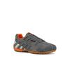 Schnürschuh GEOX "U SNAKE ORIGINAL", Herren, Gr. 45, grau (grau, orange), Veloursleder, Synthetik, kontrastfarbene Details, Basic, Schuhe, Sneaker, Freizeitschuh mit Geox Spezial Membrane