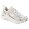 Sneaker SKECHERS "ARCH FIT 2.0", Damen, Gr. 43, grau (natur, hellgrau), Lederimitat, Mesh, sportlich, Schuhe, Chunky Sneaker, Schnürschuh mit Plateau Sohle