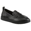 Slipper JOSEF SEIBEL "Jessie 03", Damen, Gr. 40, schwarz, Leder, unifarben, elegant, Schuhe, Mokassin, Schlupfschuh, Komfortschuh mit Plateausohle in Weite H