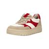 Sneaker TAMARIS "Tamaris Sneaker Veloursleder/Synthetik", Damen, Gr. 40, rot (beige, rot), Veloursleder, Synthetik, casual, Schuhe