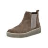 Plateaustiefelette GABOR "Gabor Stiefelette Veloursleder/Textil", Damen, Gr. 38,5, braun (braun, grau), Veloursleder, Textil, casual, Schuhe