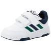 Klettschuh ADIDAS SPORTSWEAR "TENSAUR HOOK AND LOOP", Gr. 26, weiß (cloud weiß, collegiate grün, collegiate navy), Synthetik, Textil, sportlich, Schuhe, für Kinder mit Klettverschluss