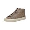 Sneaker GEOX "Geox Sneaker Lederimitat", Damen, Gr. 40, grau (taupe), Lederimitat, casual, Schuhe