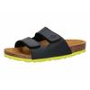 Pantolette LICO "Pantolette Bioline Velcro Kids", Gr. 27, schwarz, Filz, Schuhe
