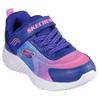 Sneaker SKECHERS "BOUNDER", Kinder, Gr. 30, bunt (navy, multi), Lederimitat, kontrastfarbene Details, casual, Schuhe, Freizeitschuh, wasserabweisend, Größenschablone zum Download