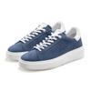 Sneaker ELBSAND "Schnürschuh", Damen, Gr. 39, blau, Obermaterial: 95% Ziegenleder, 5% Schafsleder. Futter: 100% Lederimitat. Decksohle: 100% Schafsleder. Laufsohle: 100% Synthetik, unifarben, casual, Schuhe, Schnürhalbschuh,Freizeitschuh aus Leder...