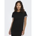 Jerseykleid JDY "JDYIVY S/S DRESS JRS NOOS", Damen, Gr. L, N-Gr, schwarz, Jersey, Obermaterial: 62% Baumwolle, 38% Polyester, unifarben, modisch, regular fit, Rundhals, Kurzarm, Kleider, Sommerkleid