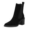 Stiefelette PAUL GREEN "Paul Green Stiefelette Veloursleder/Textil", Damen, Gr. 37,5, schwarz, Veloursleder, Textil, casual, Schuhe