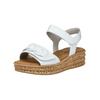 Keilsandalette GABOR "Gabor Sandalen Nappaleder", Damen, Gr. 38, weiß, Nappaleder, casual, Schuhe