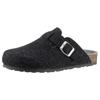 Clog ANISTON SHOES, Damen, Gr. 40, schwarz (schwarz meliert), Textil, meliert, klassisch, Schuhe, Hausschuh, Homeslipper mit verstellbarem Riemchen - NEUE KOLLEKTION