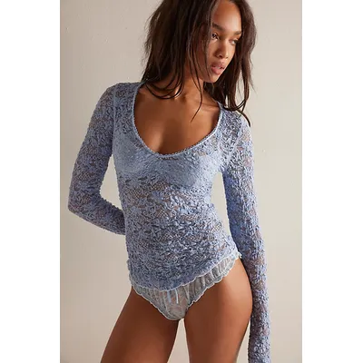 Pucker Up Layering Top by Intimately at Free People in Soft Chambray, Size: Large