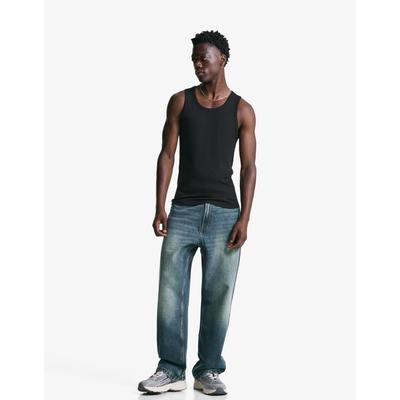 Bershka Baggy Jeans Men 36 Green