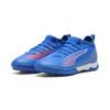 Fußballschuh PUMA "ULTRA 6 MATCH TT Mid Fußballschuhe Jugendliche", Kinder, Gr. 33, ultra blau weiß glowing rot, Obermaterial: Synthetik, Textil; Futter: Synthetik, Textil; Innensohle: Textil; Laufsohle: Gummi, Schuhe