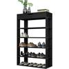 Schuhregale 5 Ebenen mit Schubladen Holzschuhe Lagerregal Schuhe Organizer Schuhaufbewahrung 75x 30
