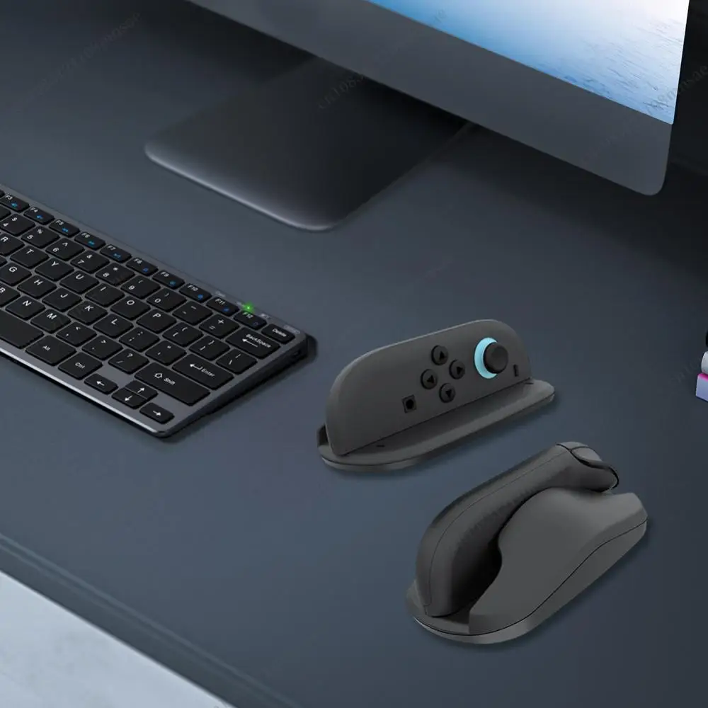 2PCS Mini Tragbare Mäuse Basis Ergonomische Handheld Maus Halter Controller Maus Dock für Nintendo für Schalter 2 freude-Con Zubehör Image