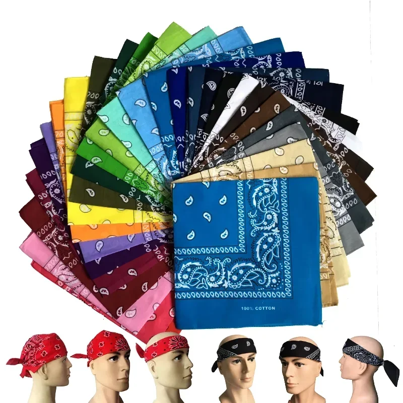 Mode Hip Hop Kopftuch Paisley Quadratische Schals Kopfbedeckung Bandana Haarband Hals Handgelenk Wrap Band Zubehör Image
