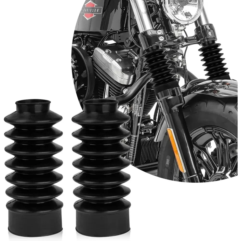 39mm Motorrad Gabel Abdeckungen Wachen Gummi Gamaschen Gators Schock Stiefel Stoßdämpfer Für Harley Davidson Sportster XL FXD Image