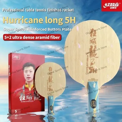 Original DHS Hurricane Long 5H Tischtennisschläger Professionelles HL5H Ping-Pong-Blatt Äußeres A-Fiber-Kraftmaterial Image
