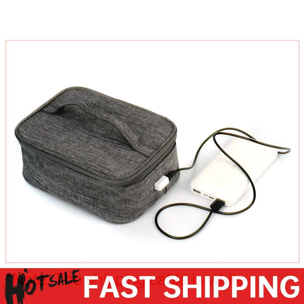 Sac de boîte à déjeuner chauffant USB, chauffe-aliments électrique, sac de nourriture isolé en tissu Oxford, étanche, grande capacité pour voyage et bureau