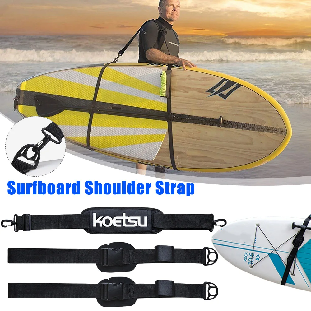 SUP Surfbrett Tragegurt Verstellbarer Surfbrett Schultergurt Stand Up Paddleboard Surf Paddle Board Gurt Surfen Kajak Werkzeug Image