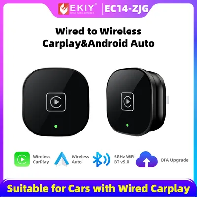 EKIY 2-in-1-Funktion Auto Ai Box Wireless Carplay Wireless Android Auto Box Wireless Carplay Adapter OEM ODM Carplay Smart Box