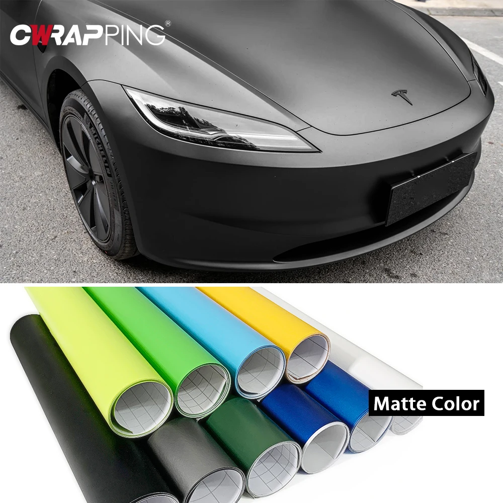 Matte Vinyl Wrap Auto Aufkleber Vinyl Auto Tuning PVC Motorrad Aufkleber Auto Körper Film Wasserdicht Kleber für Auto Zubehör Image