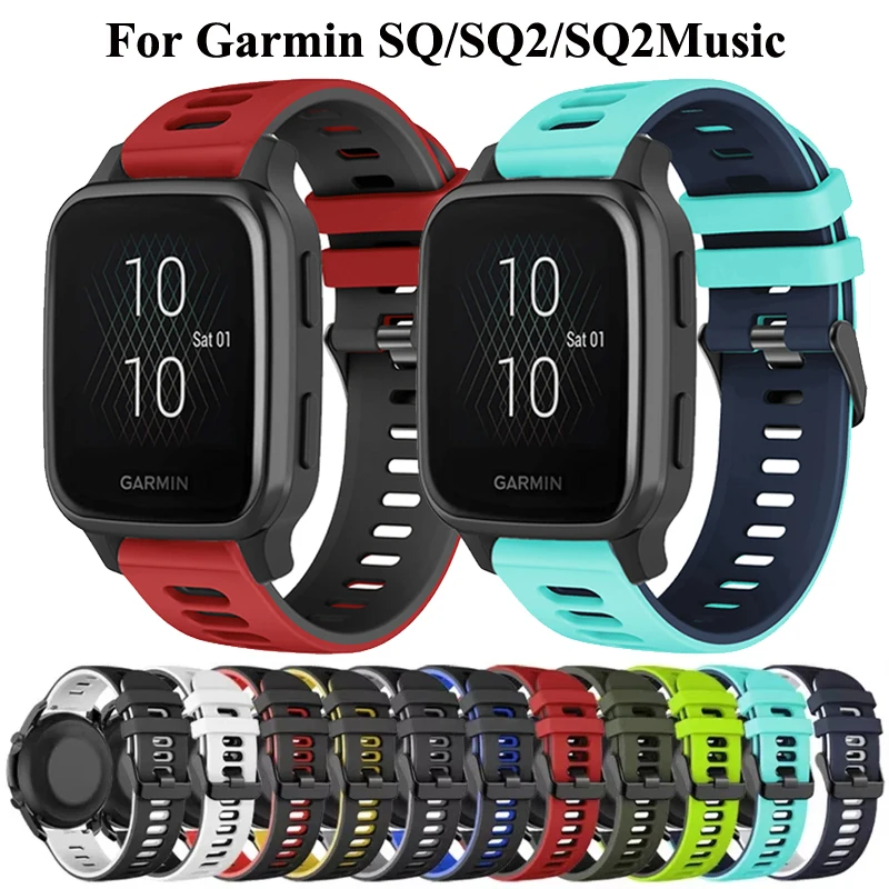 20 22 mm Silikonband für Garmin Venu 3 2 SQ/SQ2 Musik-Sportarmband für Garmin Forerunner 970 570 965 745 255 245 645 S70 42 47 mm Image